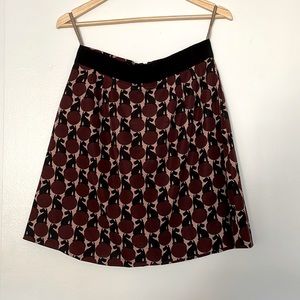 Geometric dog print mini skirt